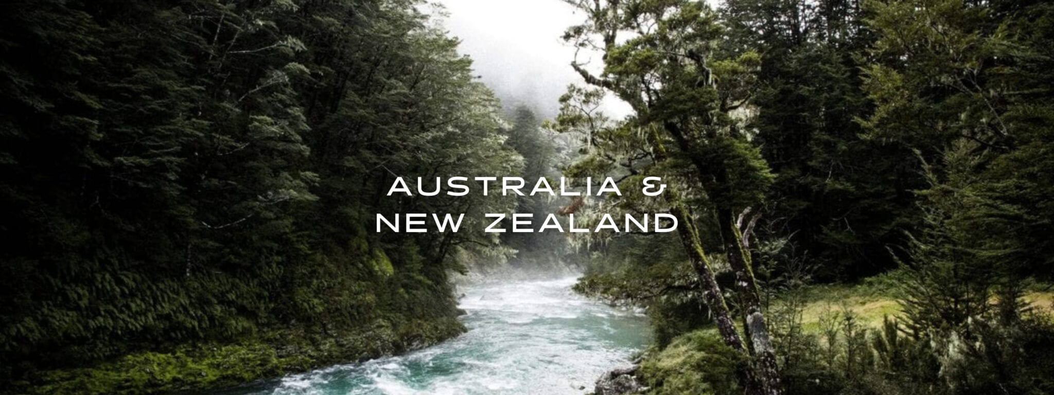 A teal river winds through a lush green forest on New Zealand's Routeburn Track.
