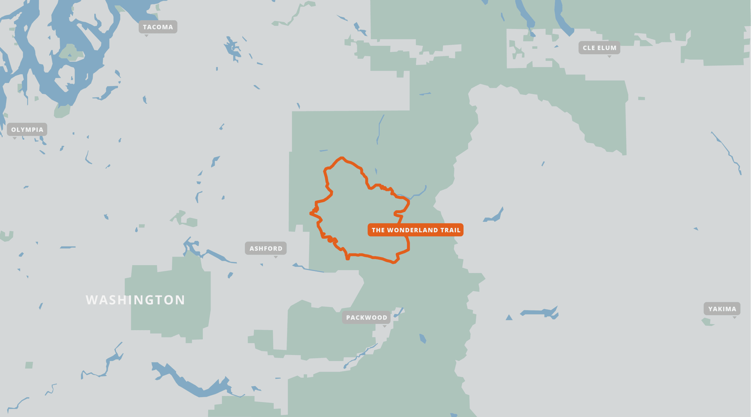 A map of the Wonderland Trail.