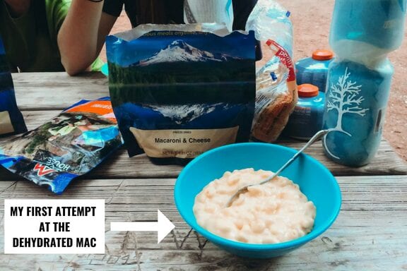 Dehydrated mac n cheese while camping at Havasupai Falls.