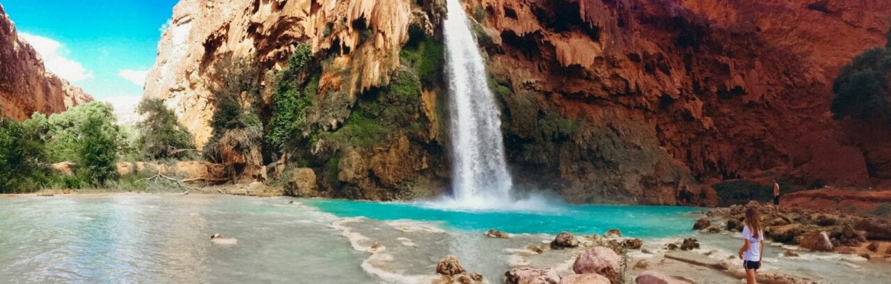Havasu Falls is a beautiful waterfall in the Grand Canyon.