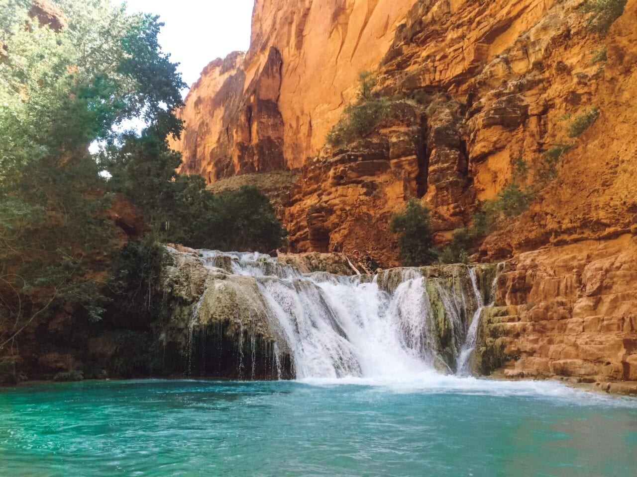 Beaver Falls in Havasupai Falls Canyon.