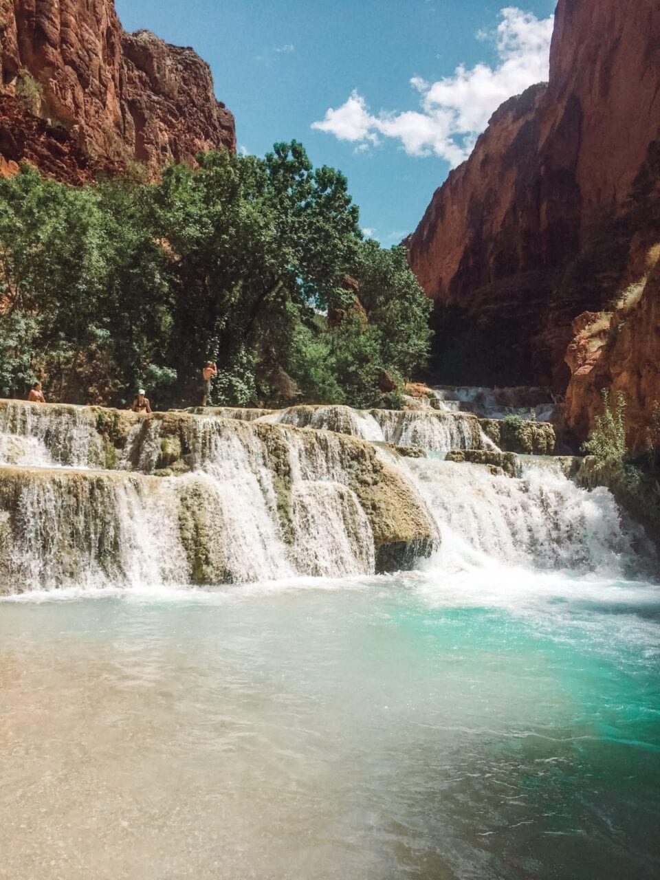 Beaver Falls in Havasupai Falls Canyon.