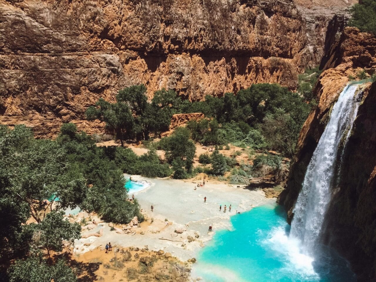 A beautiful view from the top of Havasupai Falls.