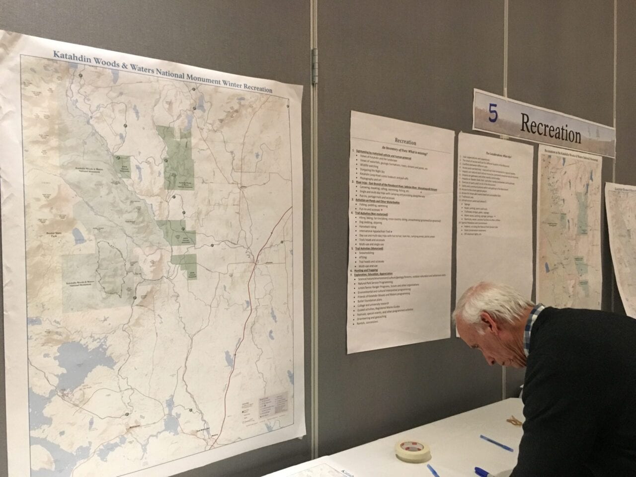 Recreation planning station for Katahdin Woods & Waters National Monument