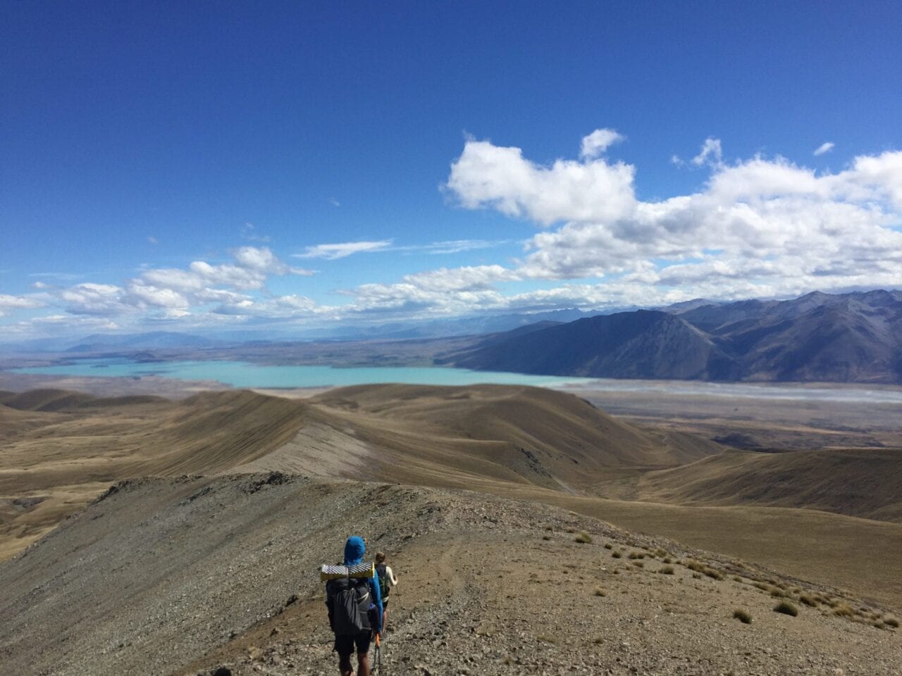 A hiker on the Te Araroa trail.