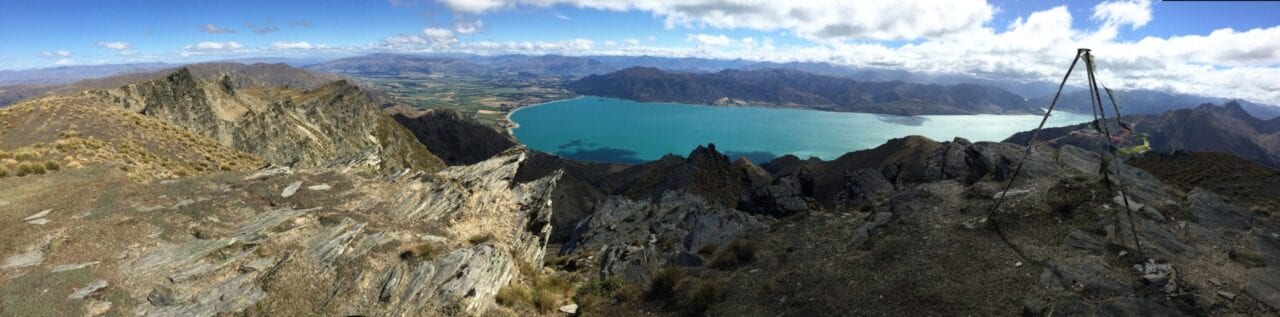 A view of a lake on the Te Araroa trail.