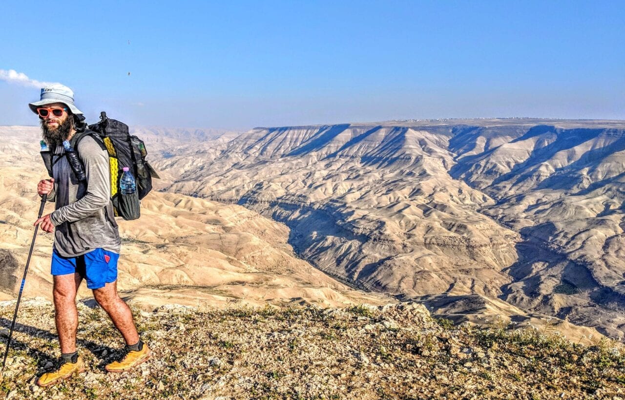 A hiker on the Jordan Trail.
