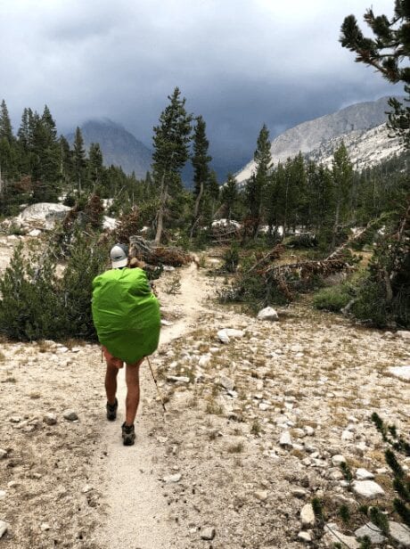 A hiker on the John Muir Trail.