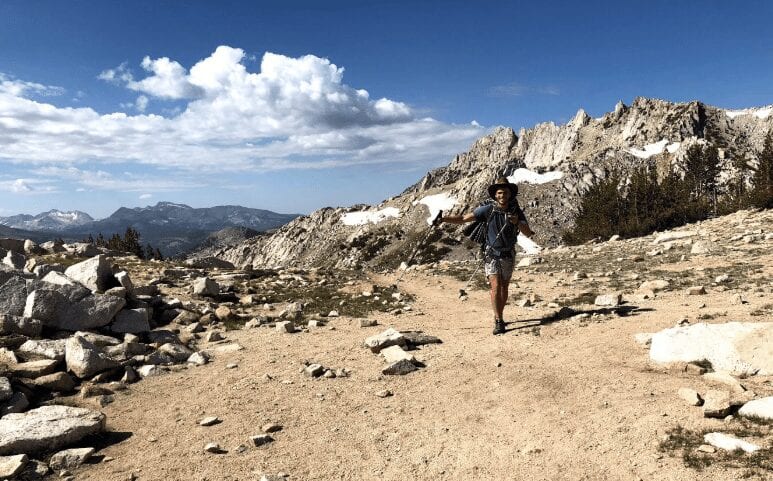 A hiker on the John Muir Trail.