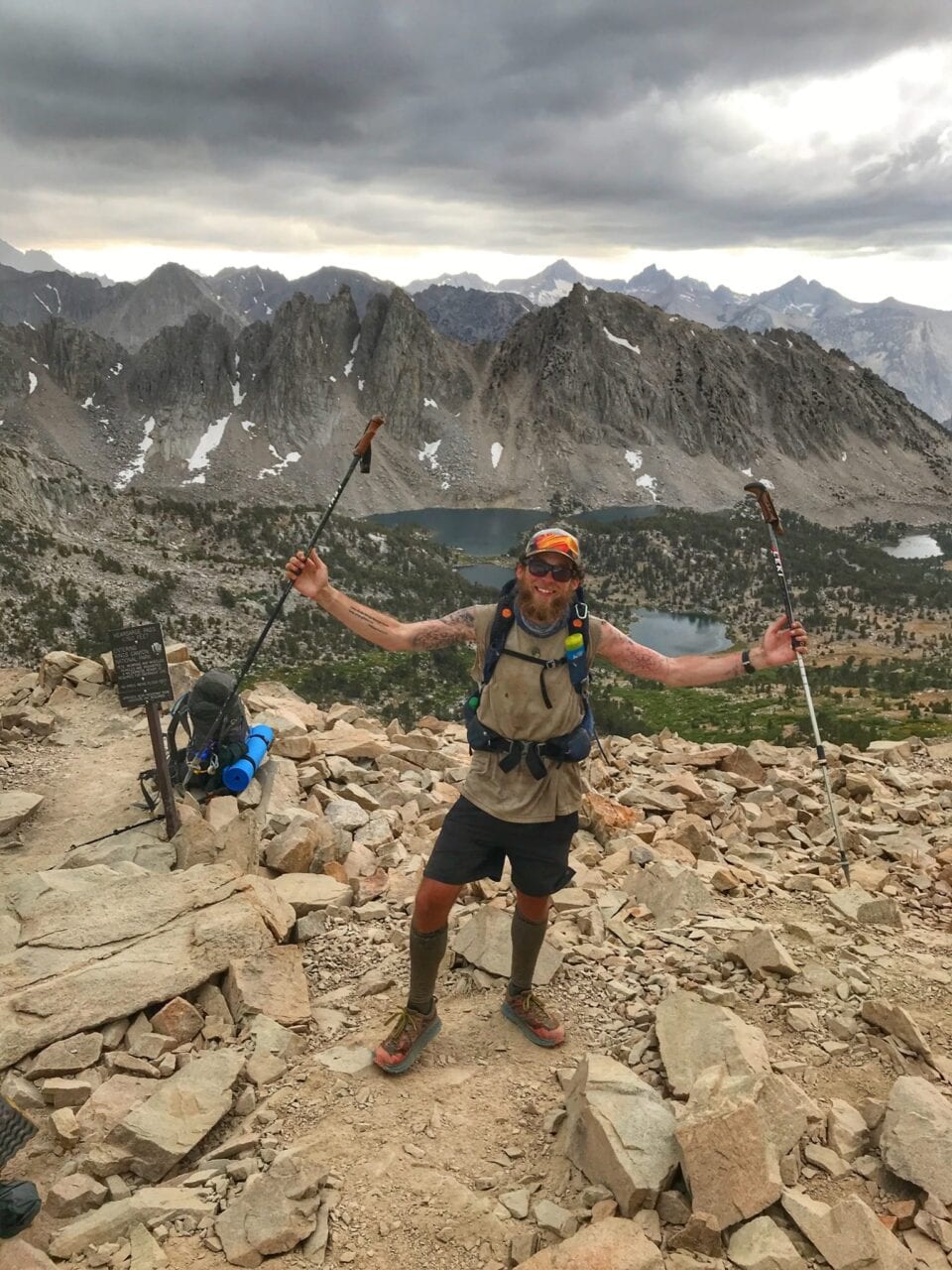 A hiker on the Pacific Crest Trail.