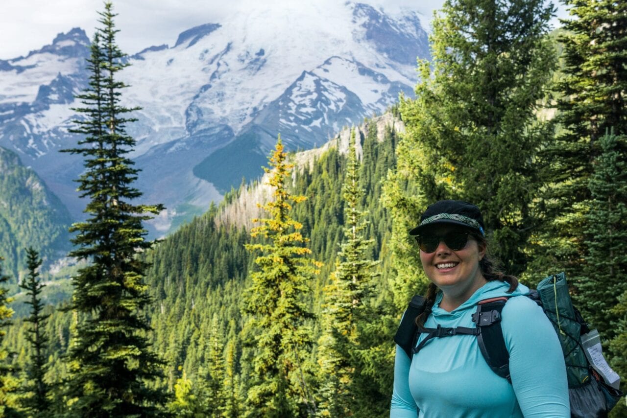 A hiker on the Wonderland Trail.