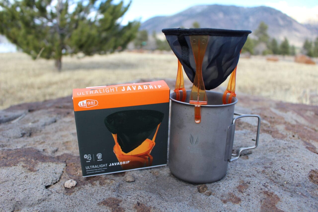 GSI Outdoors Ultralight Java Drip coffee maker.
