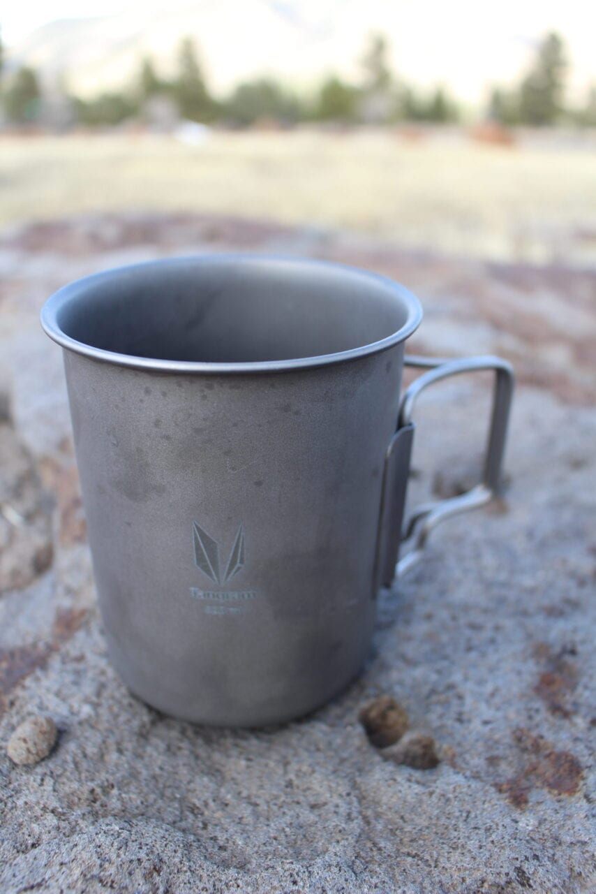 A camping coffee mug.