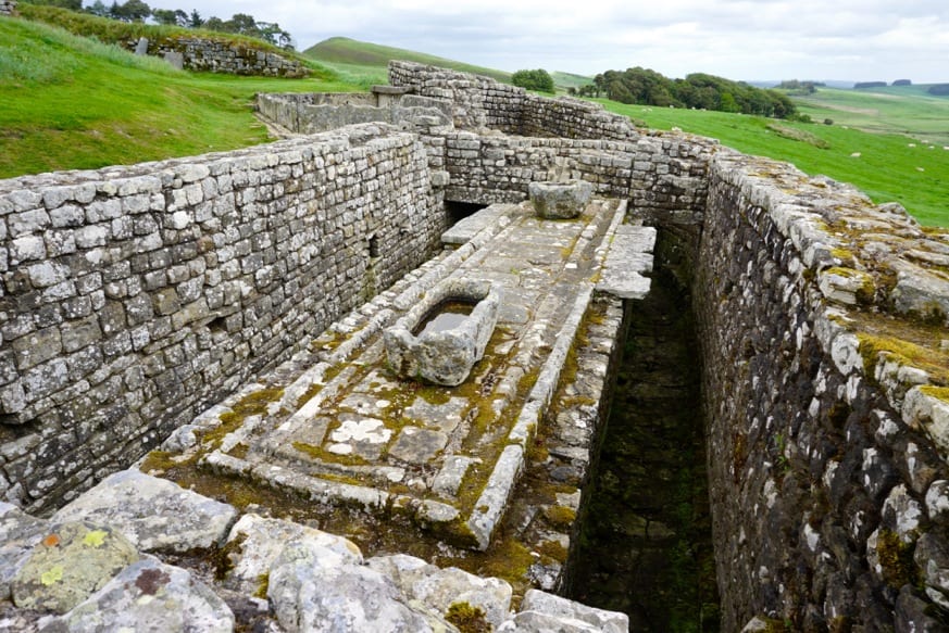 Communal latrine at Housesteads Roman Fort