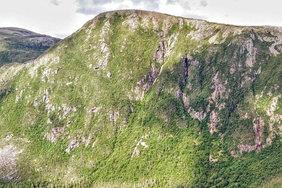 A view of green mountains on the International Appalachian Trail