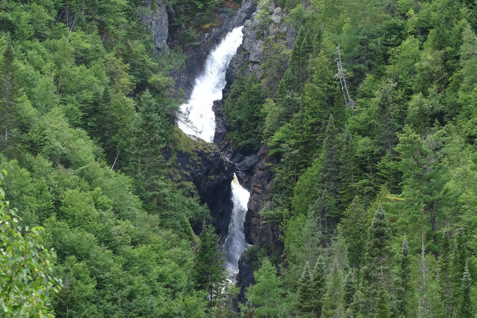 A waterfall on the International Appalachian Trail