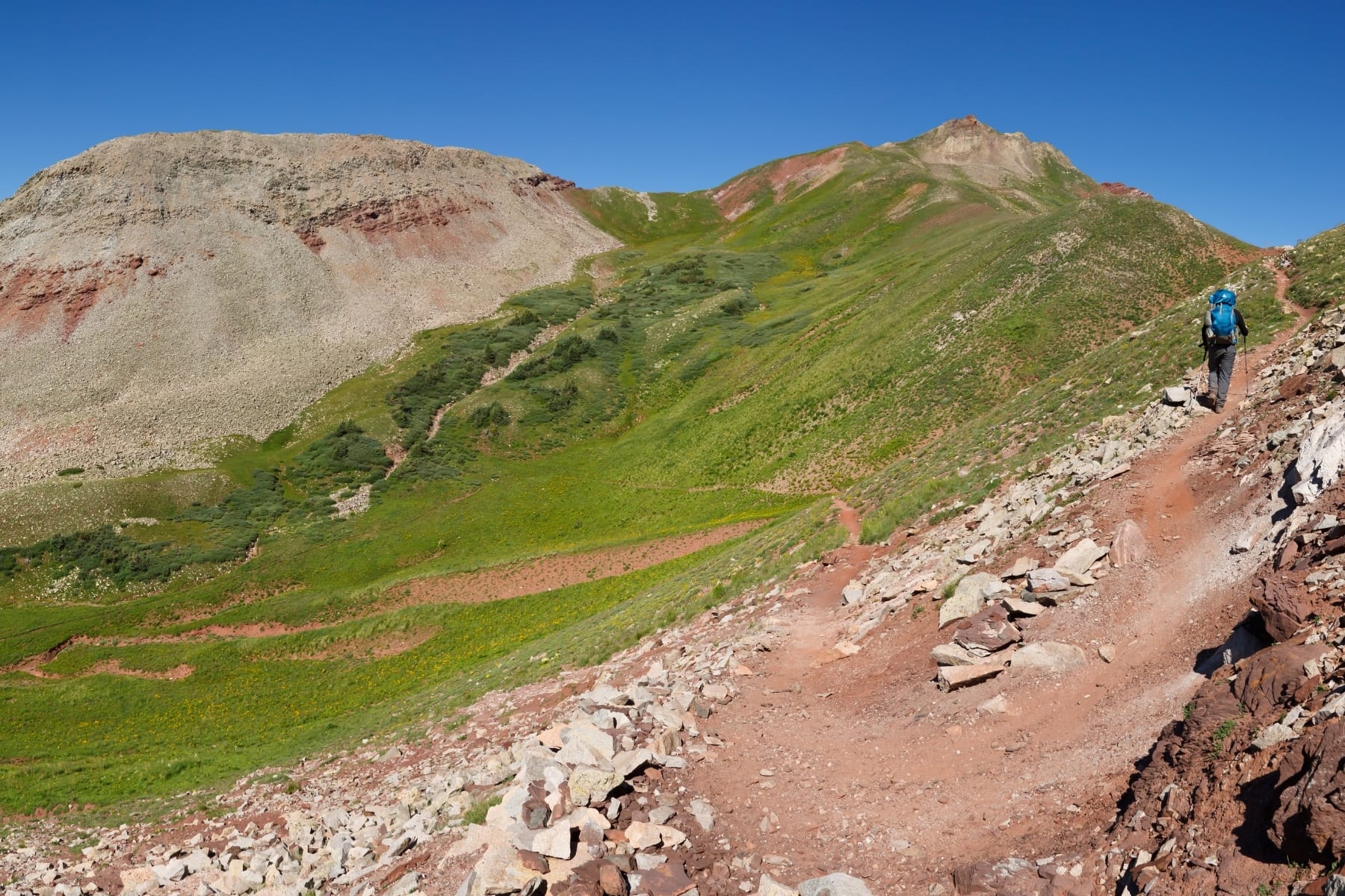 A hiker on the Colorado Trail.