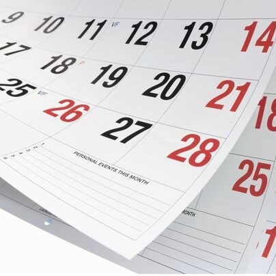 a calendar turning pages