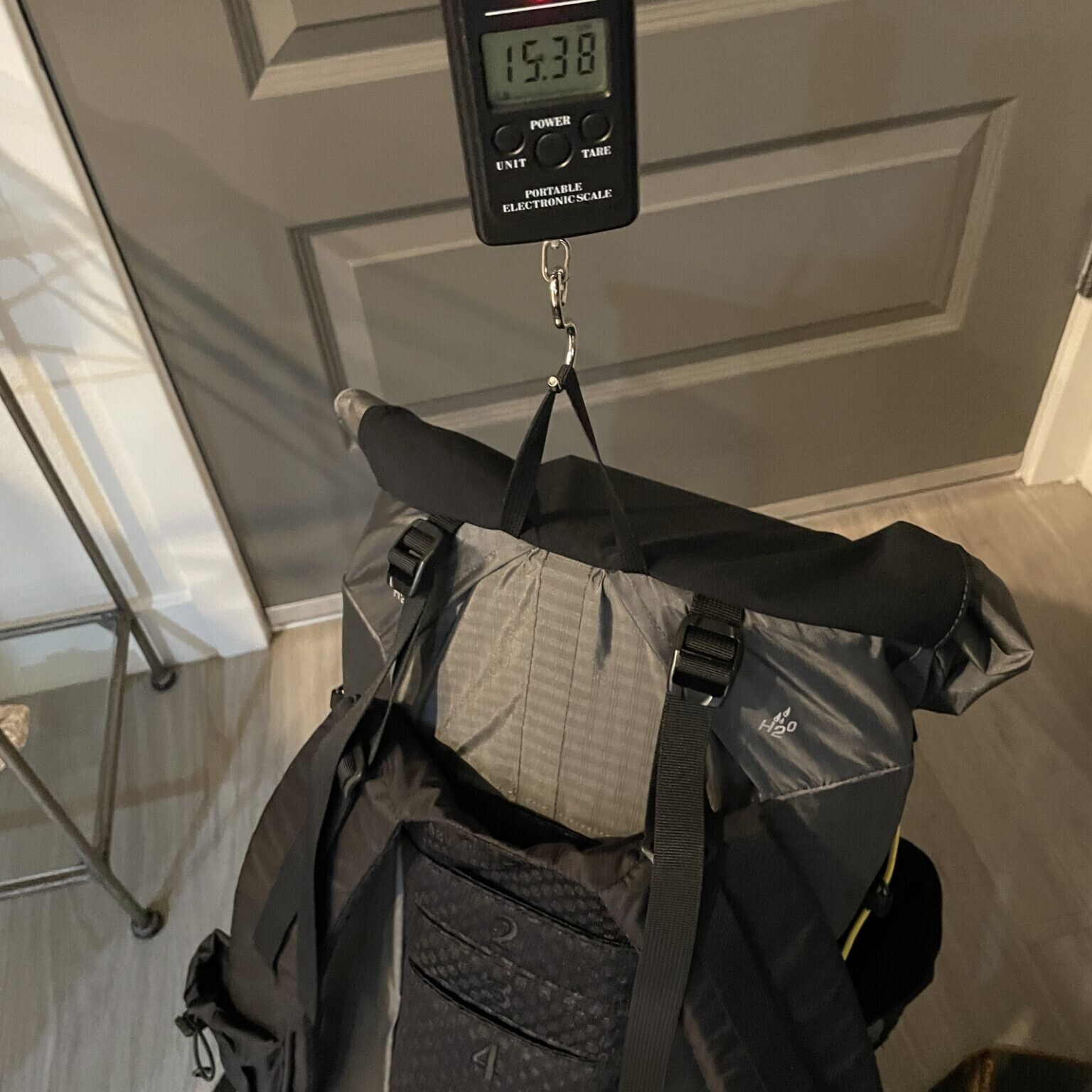 a backpack and its total base weight