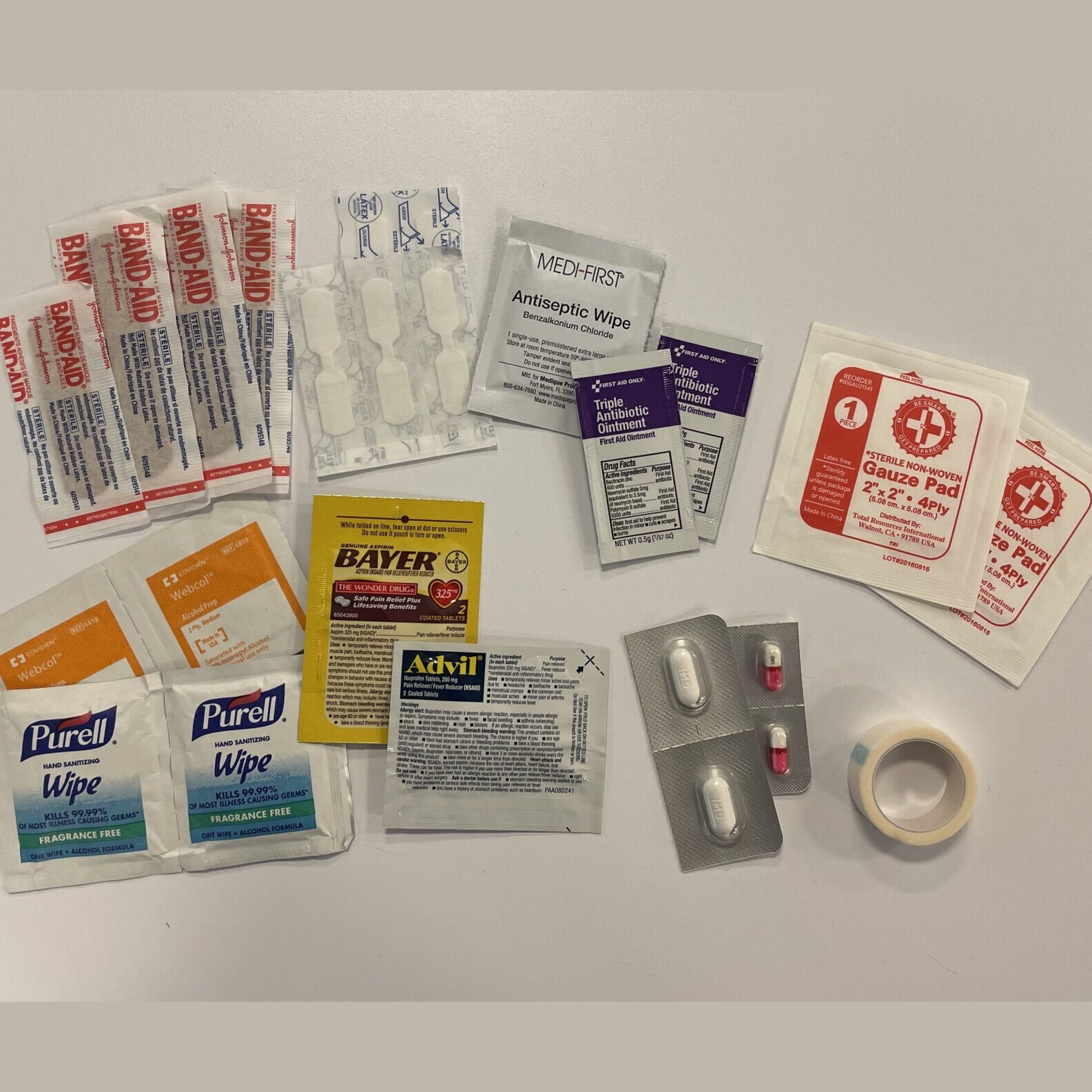 a plethora of first aid kit stuff